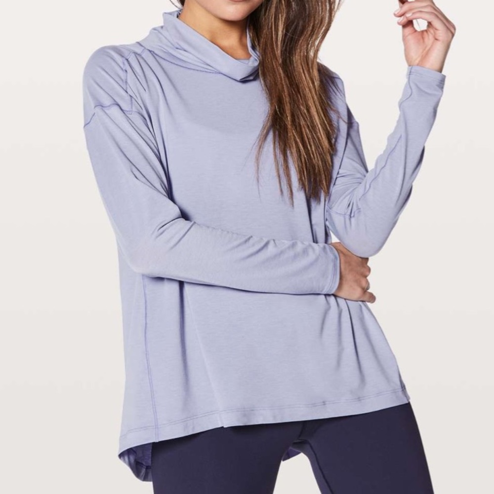 Lululemon See You In Savasana Long Sleeve in Heathered Misty Moon
